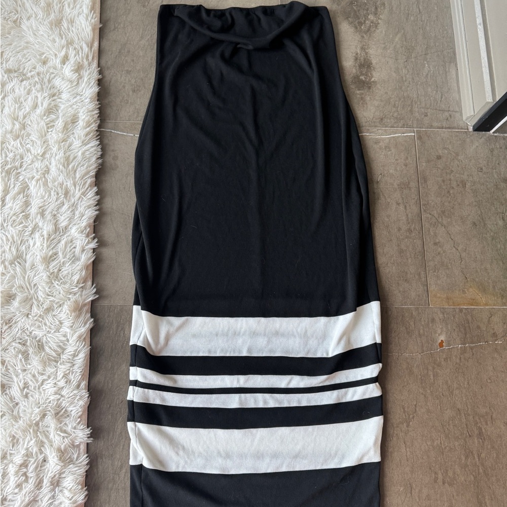 SHEIN Black and White Maxi Dress